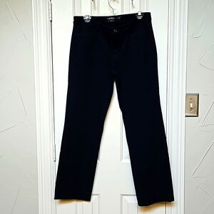 EUC Lauren Ralph Lauren Adelle Pants Navy Blue Slimming Fit Straight Leg Pants